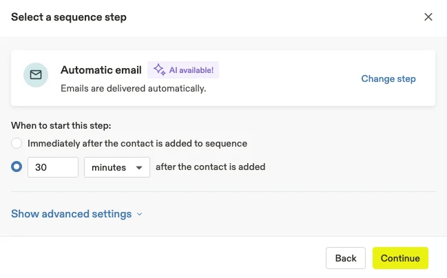 选择第一封 Automatic email。