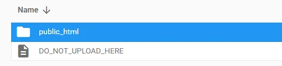 Hostinger File Manager public_html