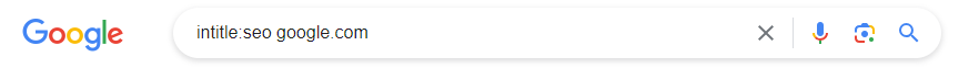 谷歌搜索 intitle:seo site:google.com 的结果页面