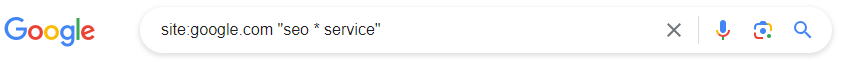 谷歌搜索 site:google.com seo * services 的结果页面
