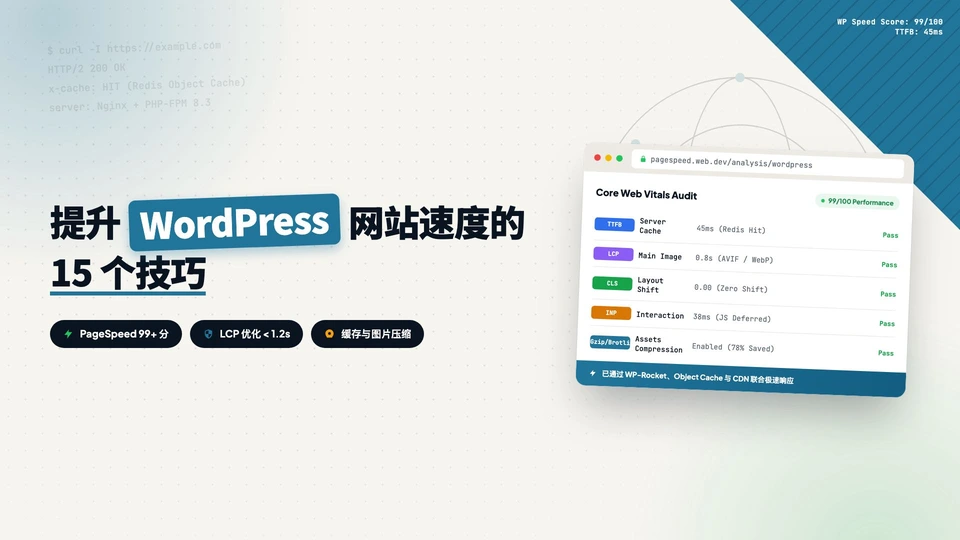 提升WordPress网站速度的15个技巧