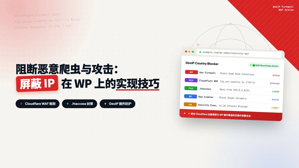 如何在WordPress上屏蔽特定国家IP